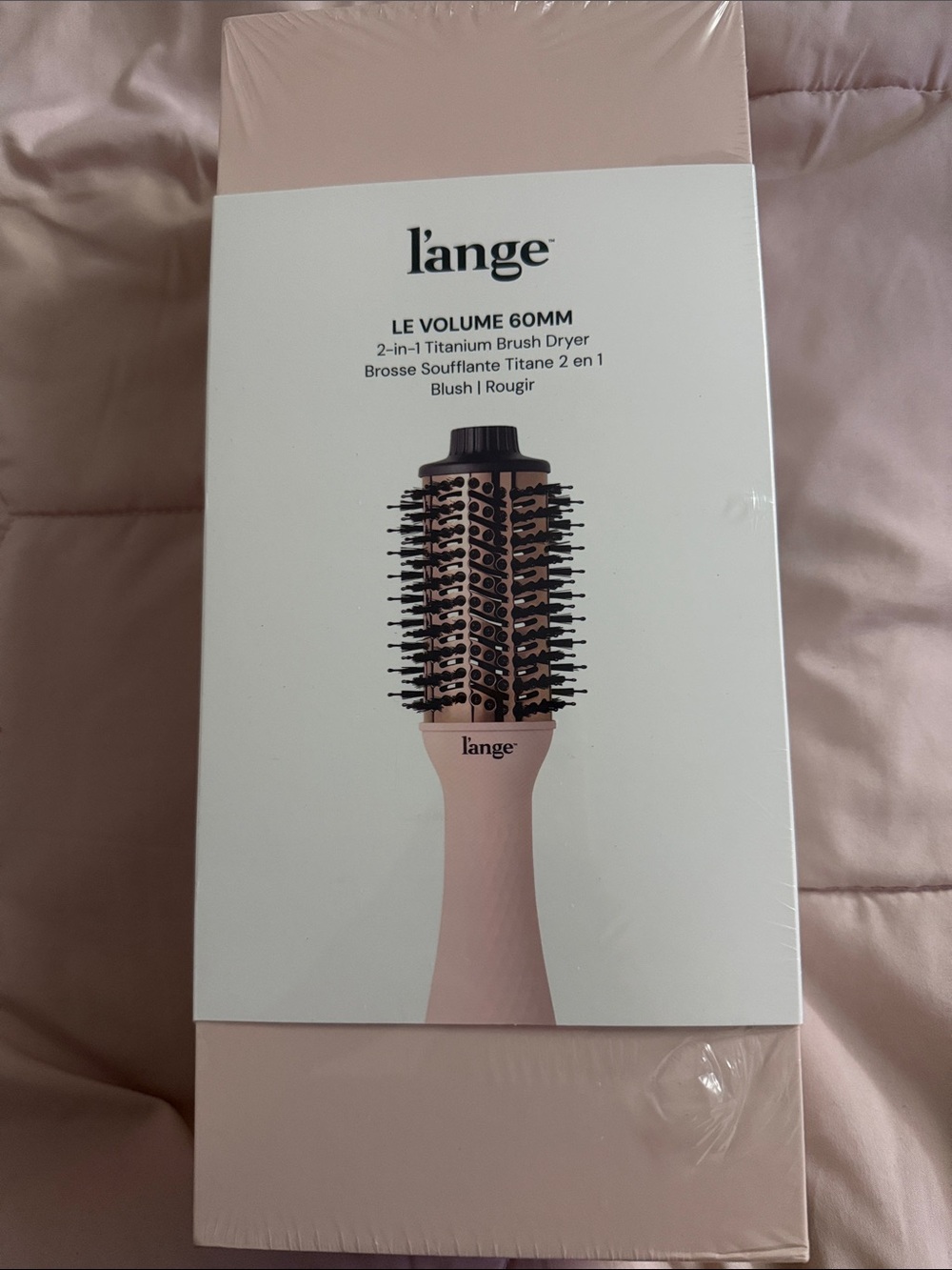 Lange 2-in-1 Titanium Round Brush Dryer in Blush Pink. Le Volume 60MM
